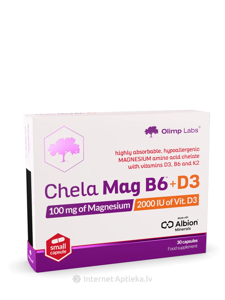 OLIMP LABS Chela-Mag B6+D3, 30 kapsulių | internetaptieka.lv