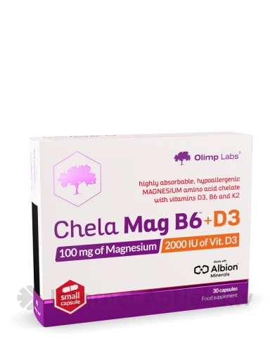 OLIMP LABS Chela-Mag B6+D3, 30 kapsulas | internetaptieka.lv