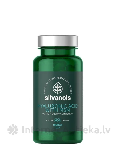 Silvanols гиалуроновая кислота с MCM, 120 капсул | internetaptieka.lv