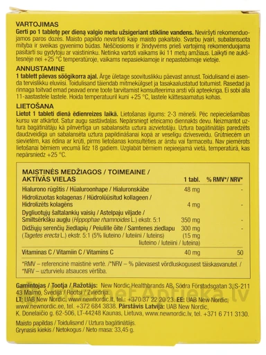 Skin care Hyaluron active tabletes, 30 gb. | internetaptieka.lv