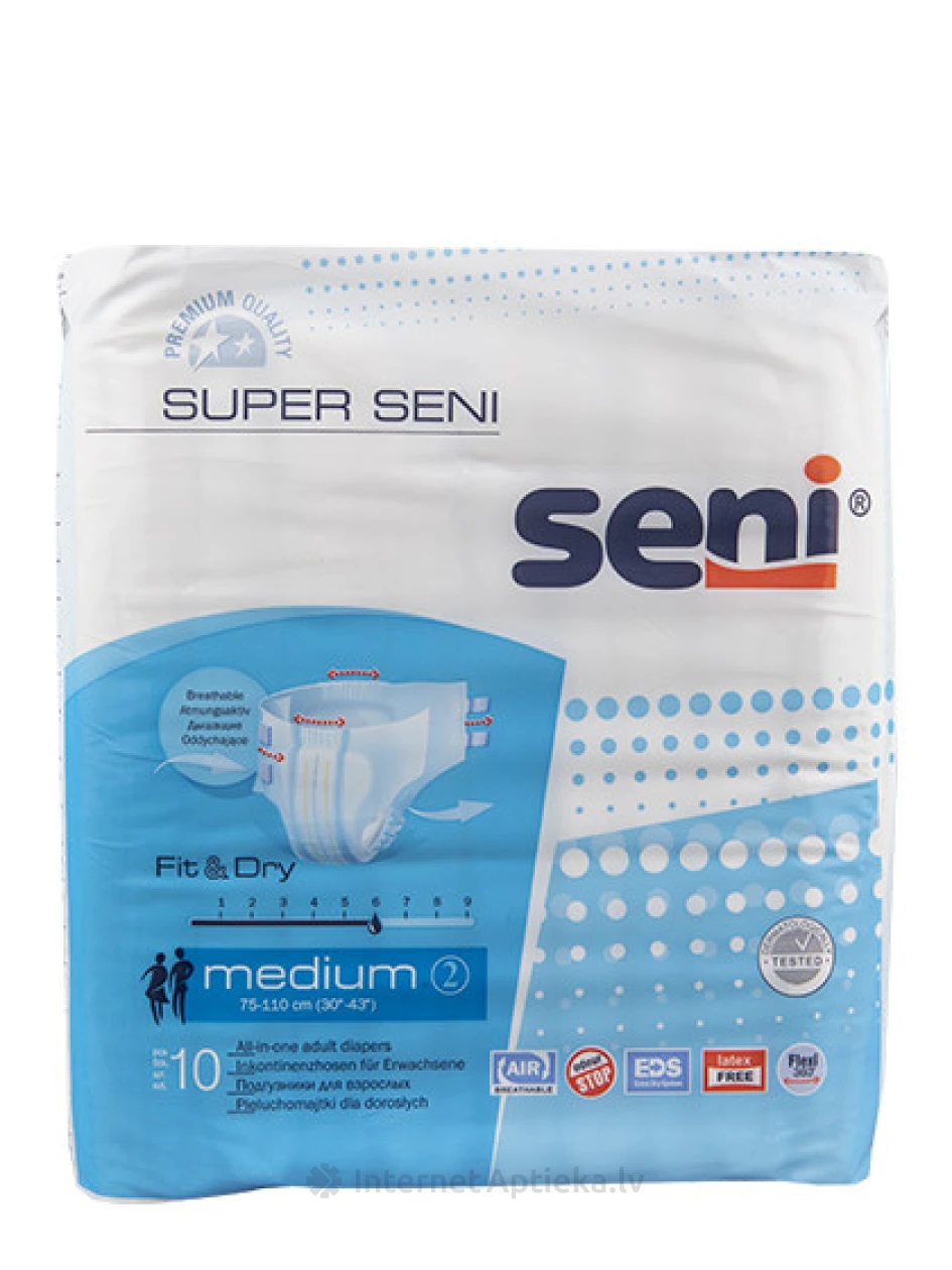 Seni Super Medium autiņbiksītes, 10 gb. | internetaptieka.lv