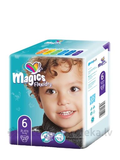 MAGICS Flexidry autiņbiksītes XL 15+ kg (izmērs 6), 23 gb. | internetaptieka.lv