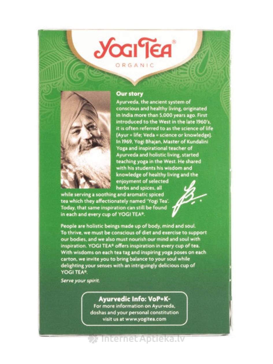Tēja Yogi Green Energy, 30.6 g | internetaptieka.lv
