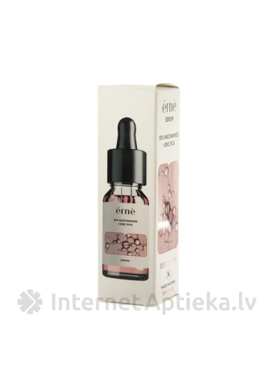 Erne serums 10% niacinamīda un cinka PCA, 30 ml | internetaptieka.lv