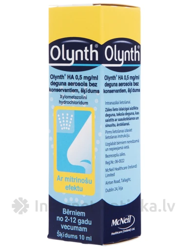 Olynth HA назальный спрей для детей, 10 мл | internetaptieka.lv