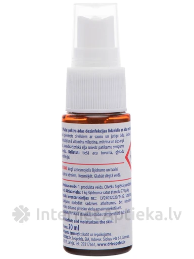 Dr.Leopolds DEZEMOL sprei desinfitseerib ja niisutab nahka, 20 ml | internetaptieka.lv