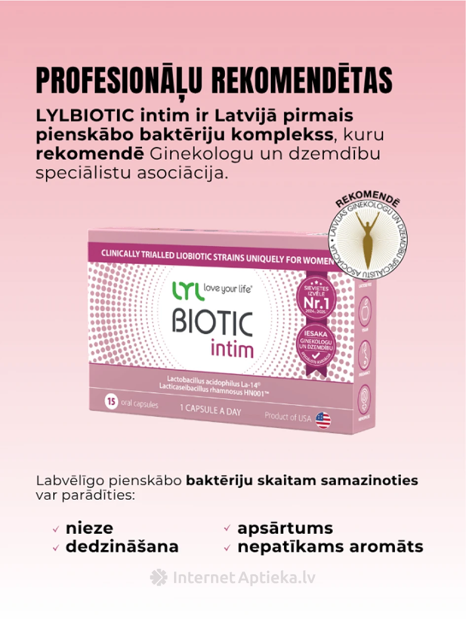 LYL BIOTIC intim, 15 kapsulas | internetaptieka.lv