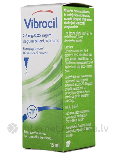 Vibrocil deguna pilieni, 15 ml | internetaptieka.lv