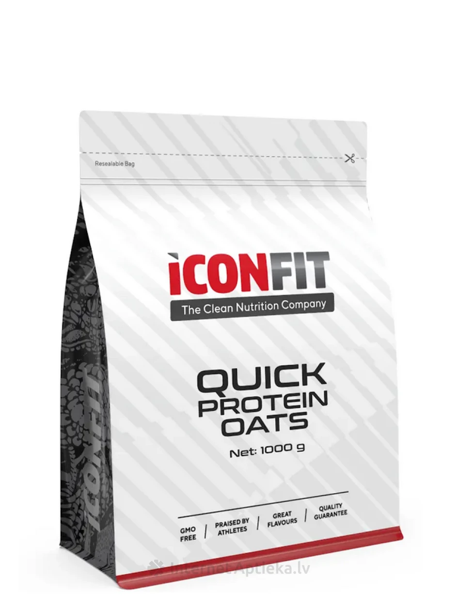 ICONFIT Naktiniai avižiniai dribsniai obuolių-cinamono, 1 kg | internetaptieka.lv