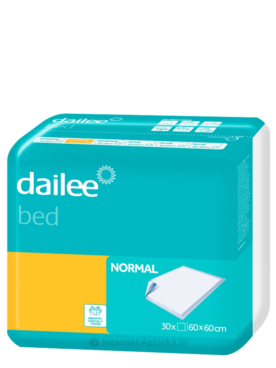 Dailee Bed Normal 60x60cm пеленки, 30 шт. | internetaptieka.lv