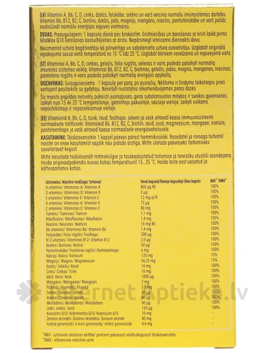 Vitamax Q10, 30 kapsulas | internetaptieka.lv