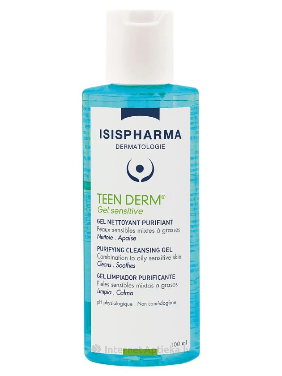 ISISPHARMA TEEN DERM tundlik puhastusgeel rasusele nahale, 100 ml | internetaptieka.lv