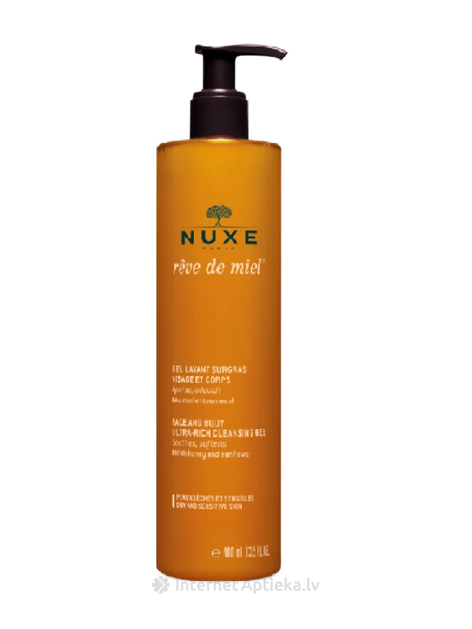 Очищающий гель особо густой консистенции для лица и тела Rêve de Miel Face and body ultra-rich cleansing gel, 400 мл | internetaptieka.lv