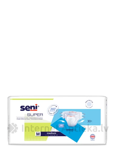 Seni Super размер M Дышащие подгузники, 30 шт. | internetaptieka.lv