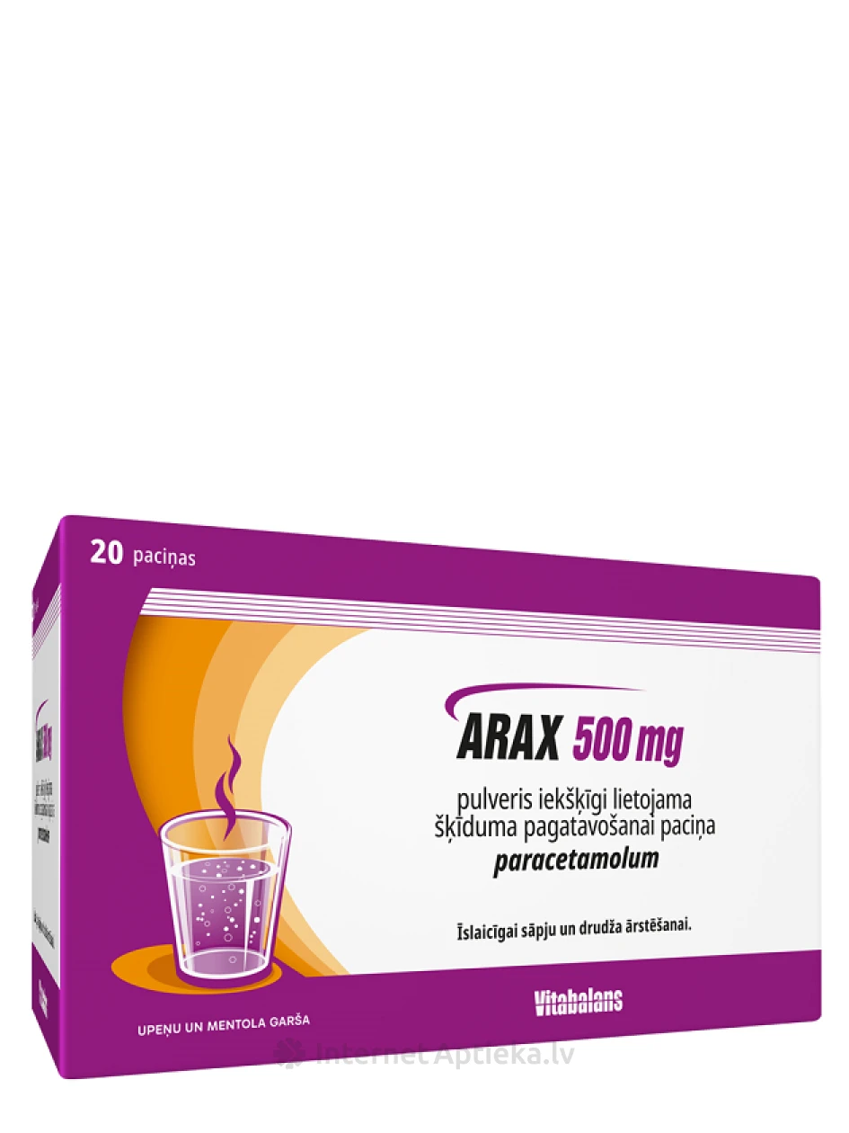 Arax 500 mg pulber lahuse valmistamiseks, 20 pakki | internetaptieka.lv