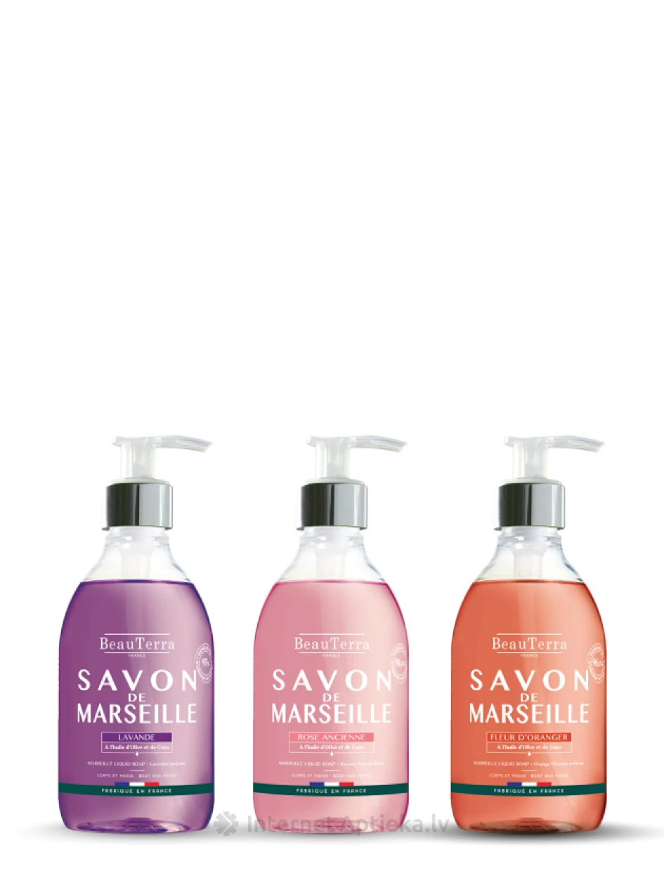 BeauTerra жидкое мыло, ассорти "Ziedu rasa", 3 gb. | internetaptieka.lv