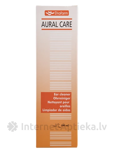 Diafarm Aural Care чистящее средство для ушей - для собак, 100 мл | internetaptieka.lv