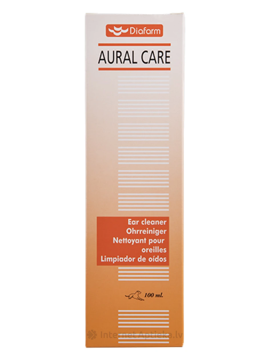 Diafarm Aural Care vahend koerte kõrvade puhastamiseks, 100 ml | internetaptieka.lv