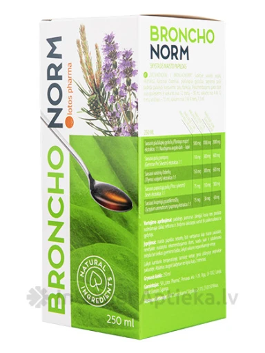 BronchoNorm сироп, 250мл | internetaptieka.lv