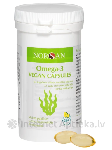 NORSAN OMEGA-3 VEGAN, 80 capsules | internetaptieka.lv