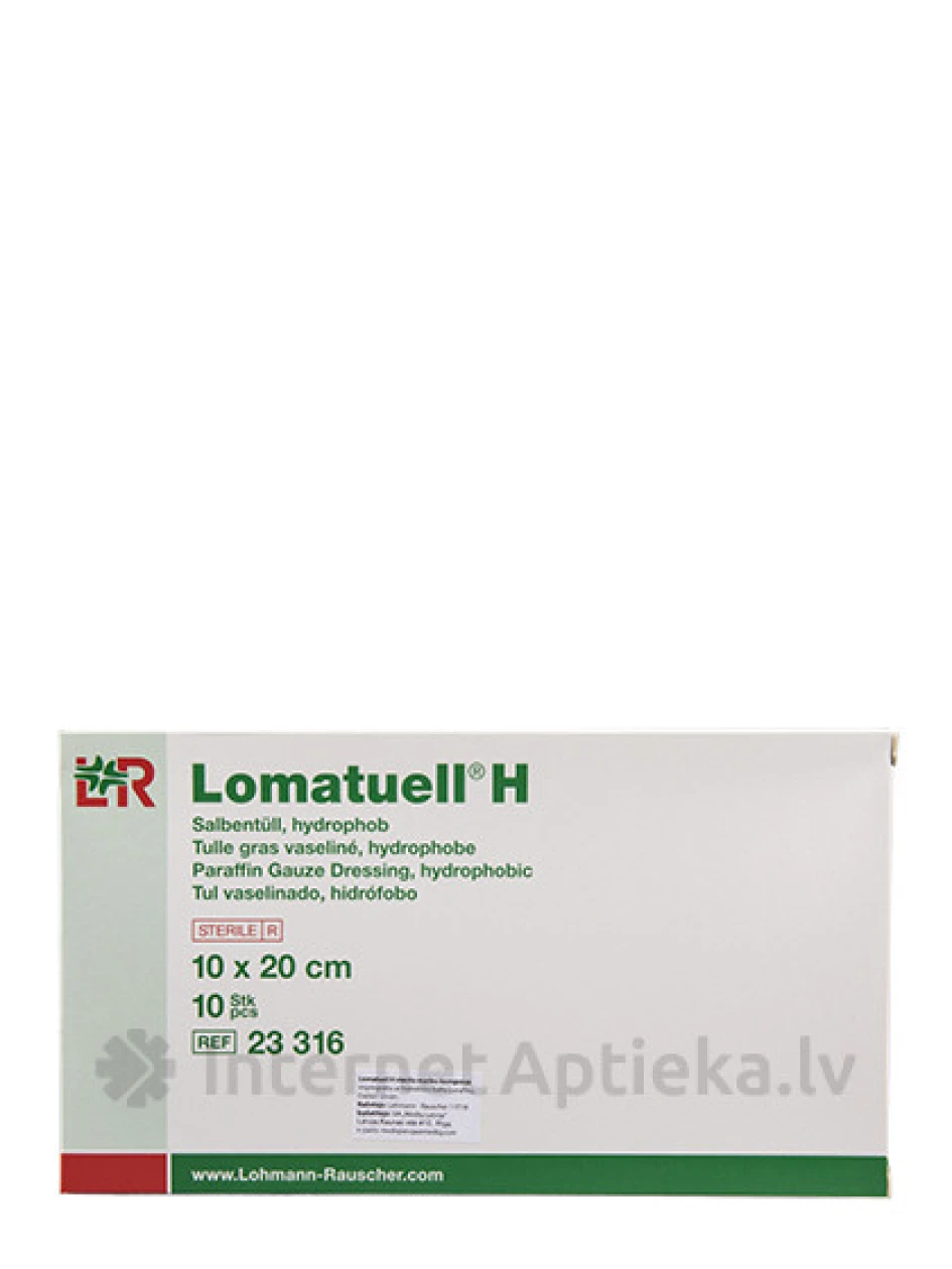 Lomatuell H sterils parafīna tīkliņš, 10 cm x 20 cm | internetaptieka.lv