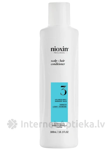 NIOXIN SYS3 кондиционер для окрашенных волос с небольшой тенденцией к истончению, 300 мл | internetaptieka.lv