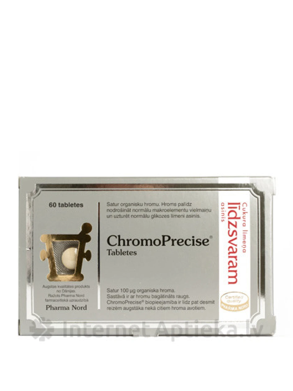 ChromoPrecise (hroms) cukura līdzsvaram, 60 tabletes | internetaptieka.lv