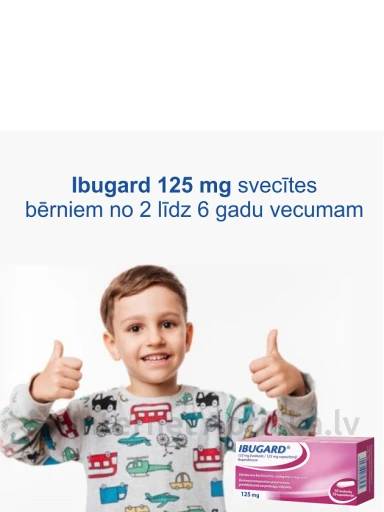 Ibugard 125 мг, 10 суппозиториев | internetaptieka.lv