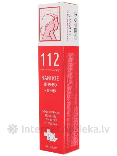 112 Tējaskoks + Cinks, krēms, 50 g | internetaptieka.lv