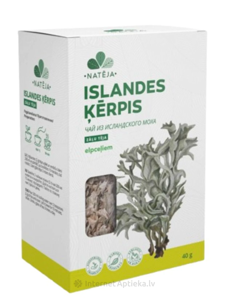 Natēja Islandes ķērpja tēja, 40 g | internetaptieka.lv