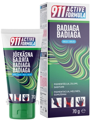 911 Active Formula Badjaga geel, 70 g | internetaptieka.lv