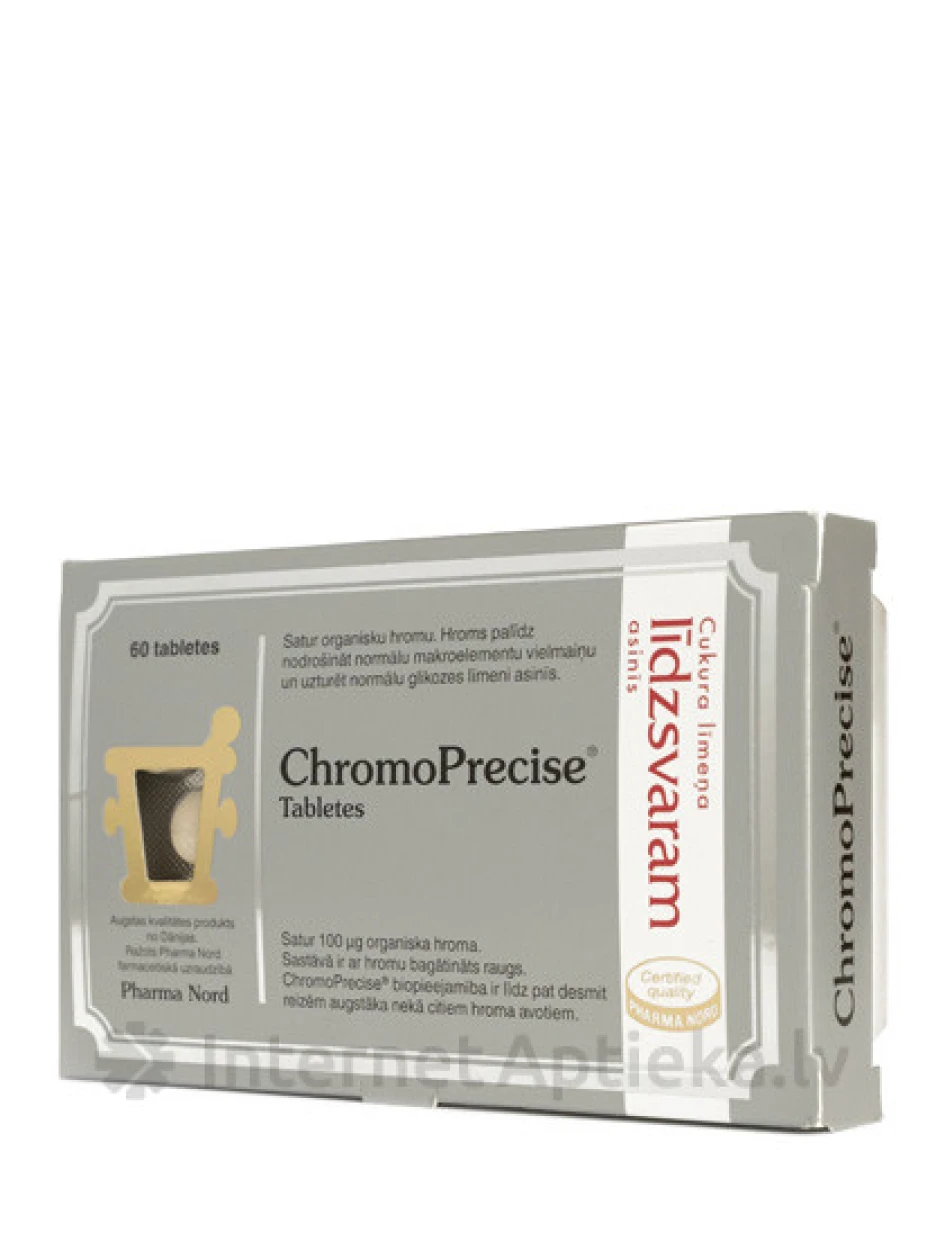 ChromoPrecise (hroms) cukura līdzsvaram, 60 tabletes | internetaptieka.lv