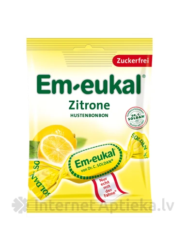 Em-Eukal Citronu karameles + vitamīns C, 75 g | internetaptieka.lv