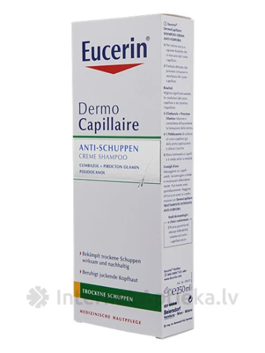 Eucerin Dermo Capillaire kõõmavastane šampoon kuivale nahale, 250 ml | internetaptieka.lv