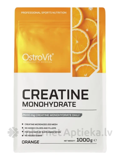 Ostrovit 100% creatine monohydrate Orange pulber, 1000 g | internetaptieka.lv