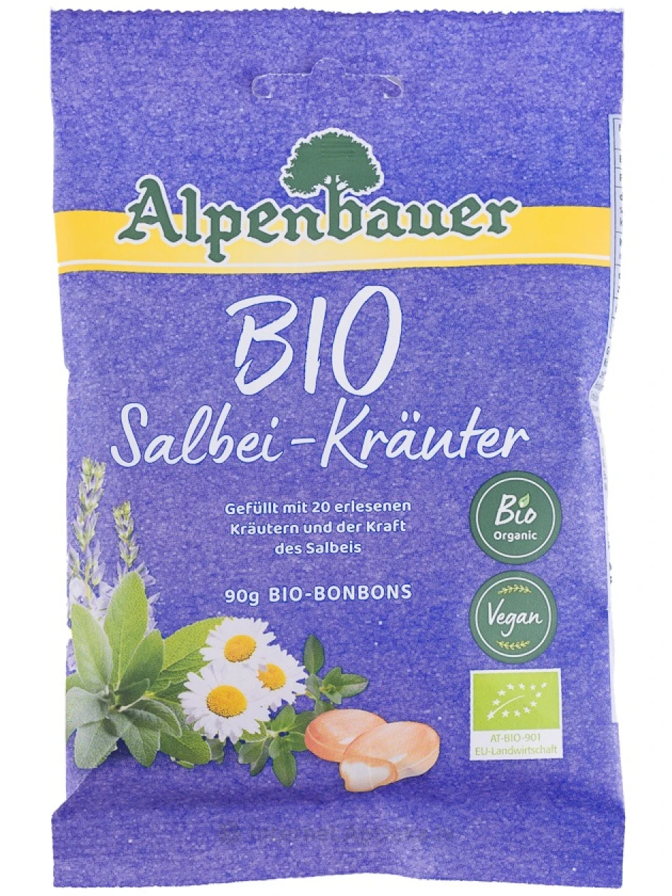 Alpenbauer Konfektes Salvija un ar 20 augu pildījumu, 90 g | internetaptieka.lv