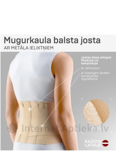 Tonus Elast Medicīniskā elastīgā josta mugurkaula jostas daļas fiksācijai 3. izmērs (bēša) | internetaptieka.lv
