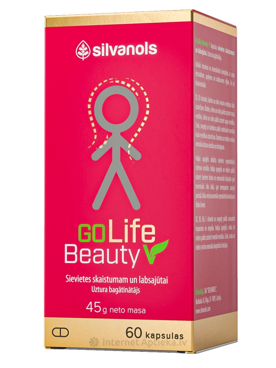 Silvanols GoLife Beauty V kapslid, 60 tk | internetaptieka.lv