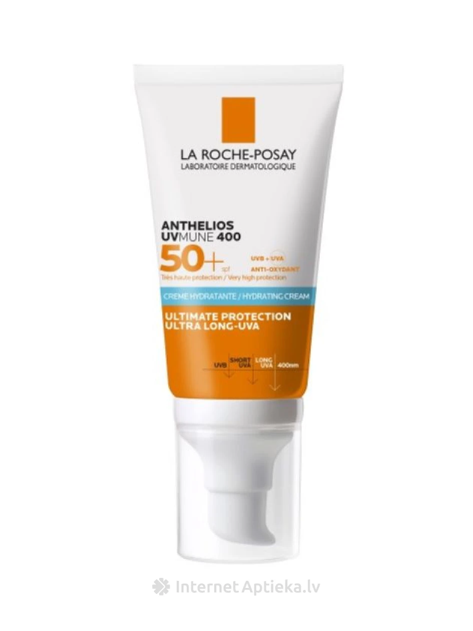 La Roche Posay Antiheliuos Uvmune400 mitrinošs SPF50+, 50 ml | internetaptieka.lv