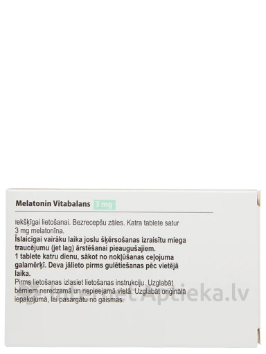 Melatonin Vitabalans 3 mg, 30 tabletti | internetaptieka.lv