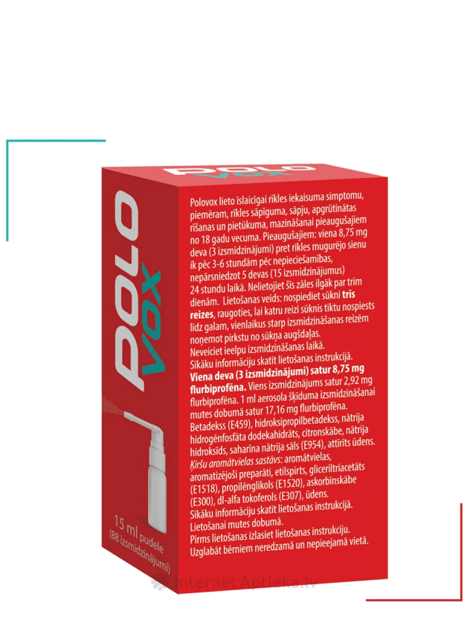 Polovox спрей, 8.75мг на дозу, 15 мл | internetaptieka.lv