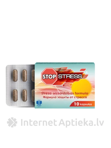 СТОП СТРЕСС МИНИ, 10 капсул | internetaptieka.lv