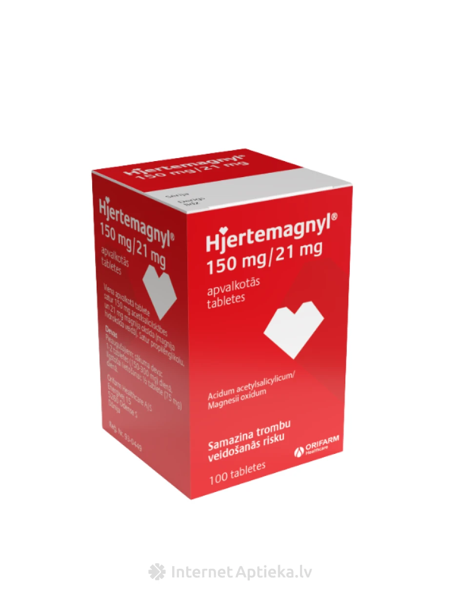 Hjertemagnyl 150 мг, 100 таблеток в оболочке | internetaptieka.lv