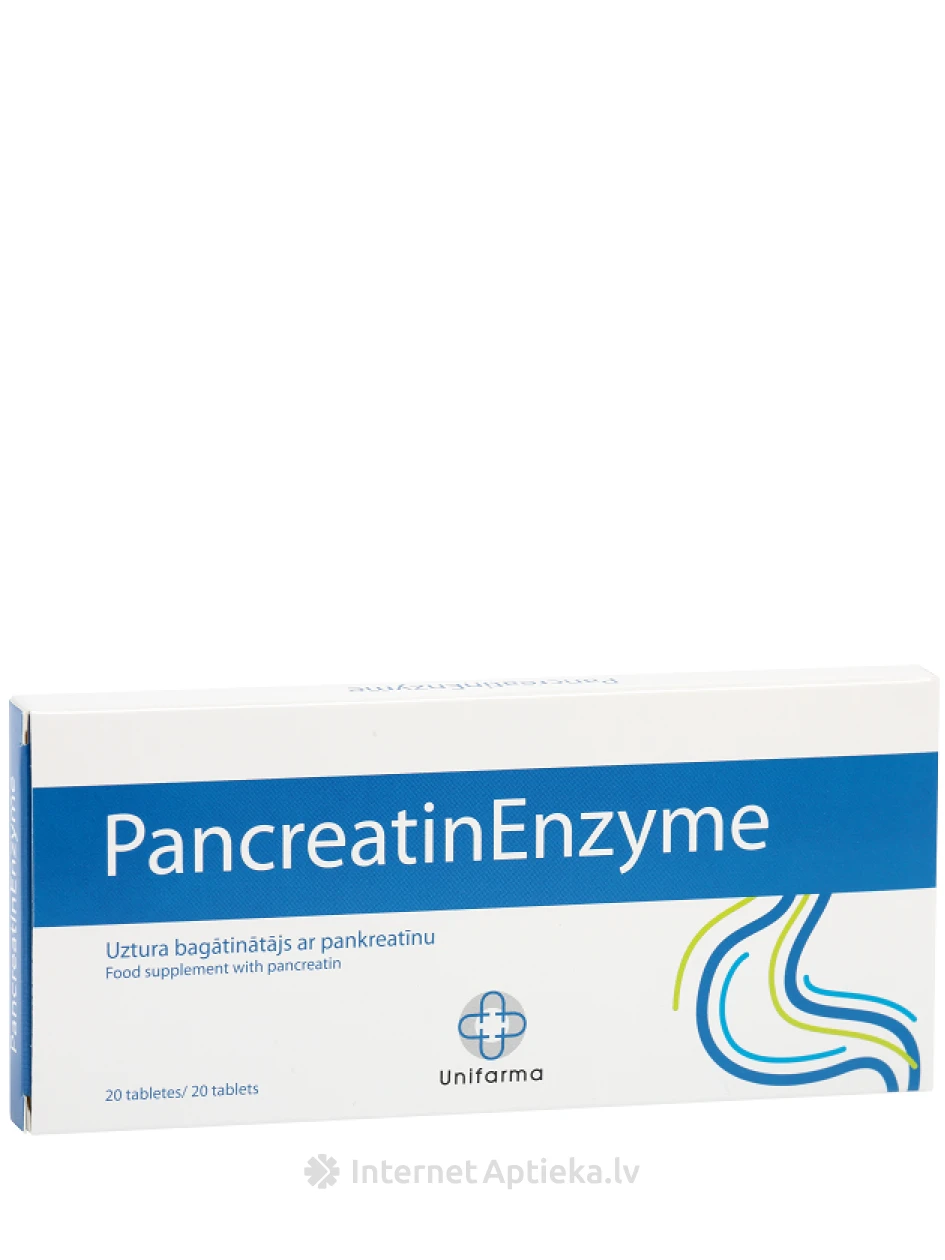 PancreatinEnzyme, 20 tabletes | internetaptieka.lv