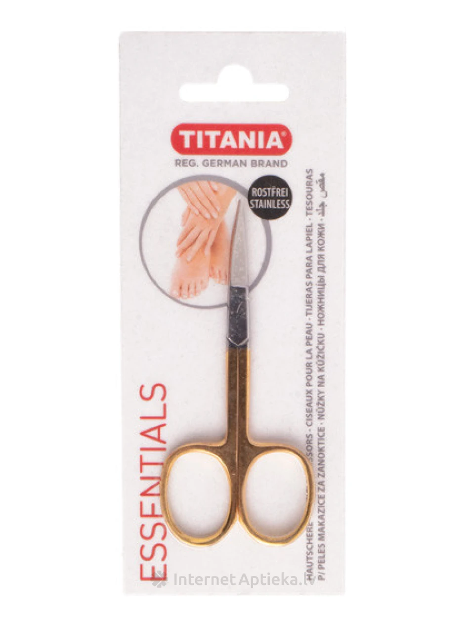 Titania ножницы для ногтей - маникюрные, золотистого цвета, 1 шт. | internetaptieka.lv