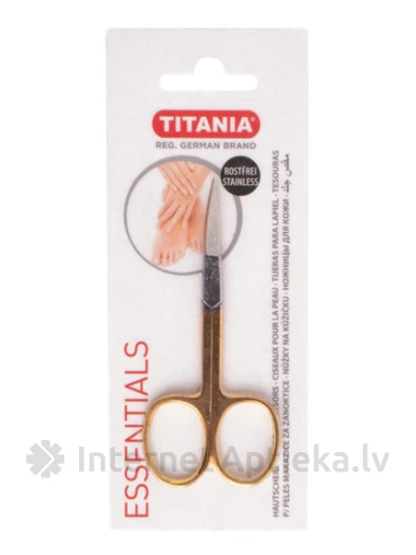 Titania ножницы для ногтей - маникюрные, золотистого цвета, 1 шт. | internetaptieka.lv