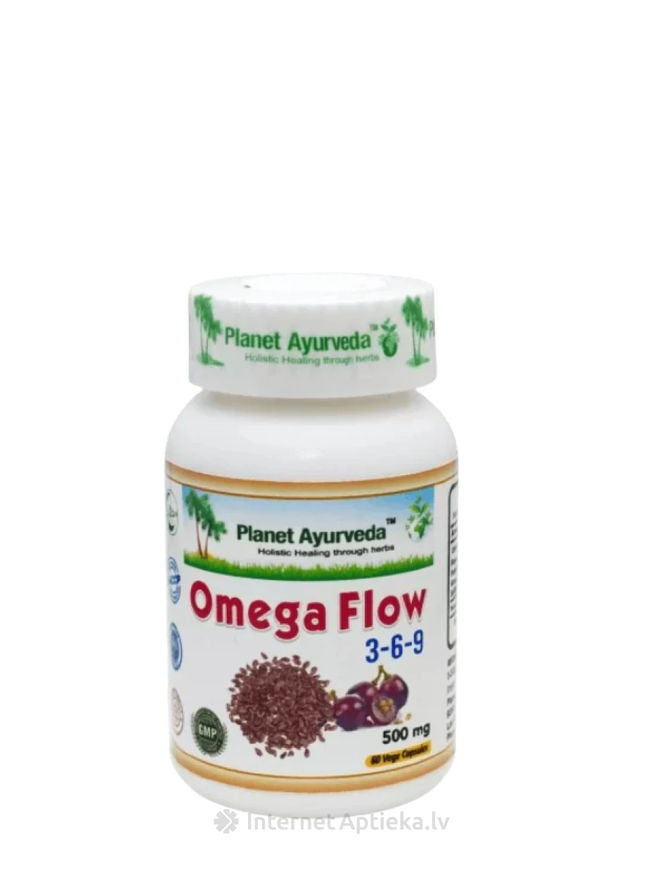 Planet Ayurveda® Omega Flow 3-6-9, 60 kapsulas | internetaptieka.lv