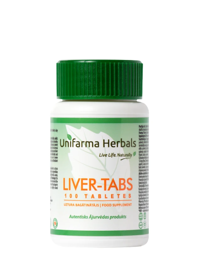 Unifarma Herbals Liver-Tabs tabletes, 100 gab.