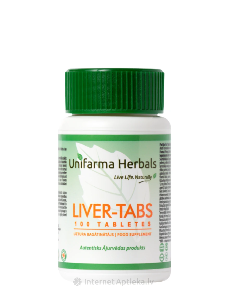 Unifarma Herbals Liver-Tabs таблетки, 100 шт. | internetaptieka.lv