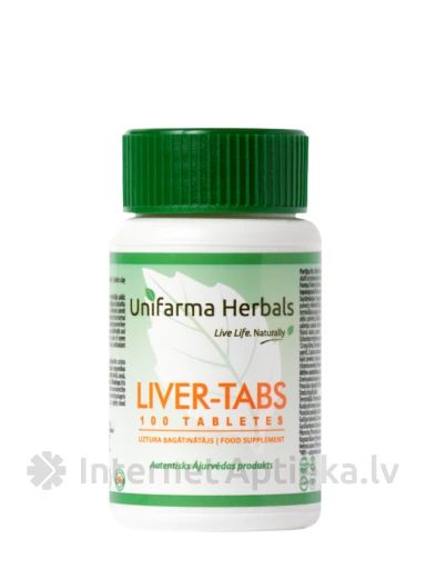 Unifarma Herbals Liver-Tabs таблетки, 100 шт. | internetaptieka.lv